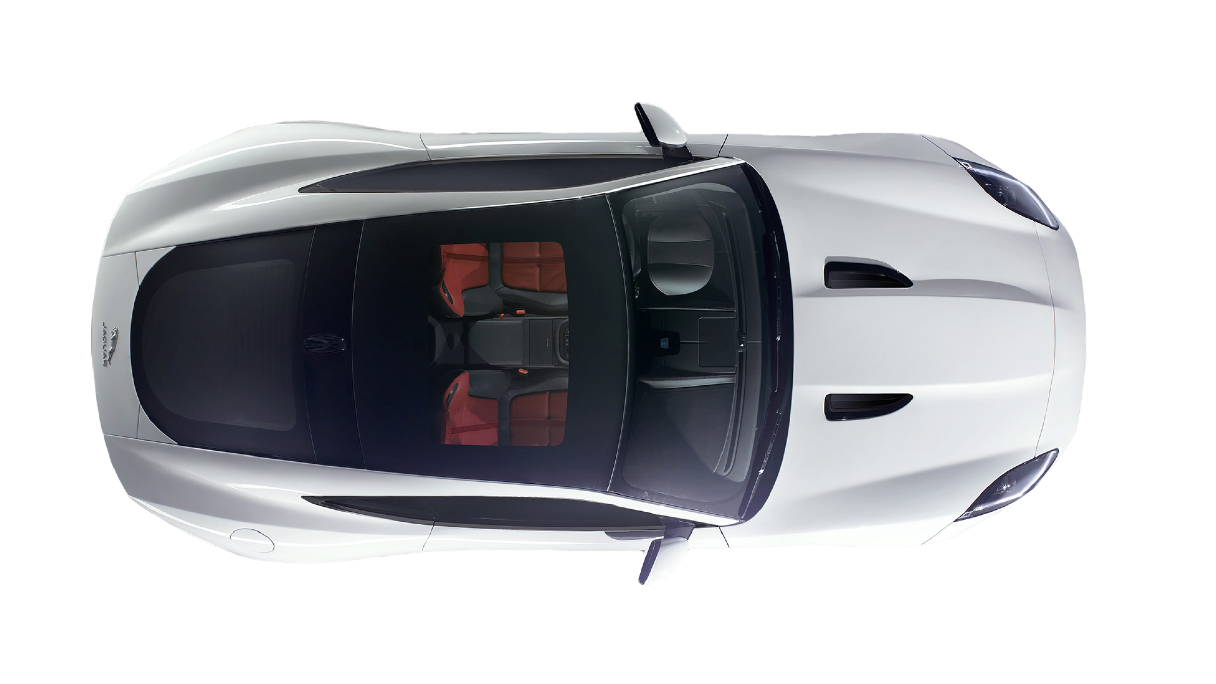 Top view of a Jaguar Car.